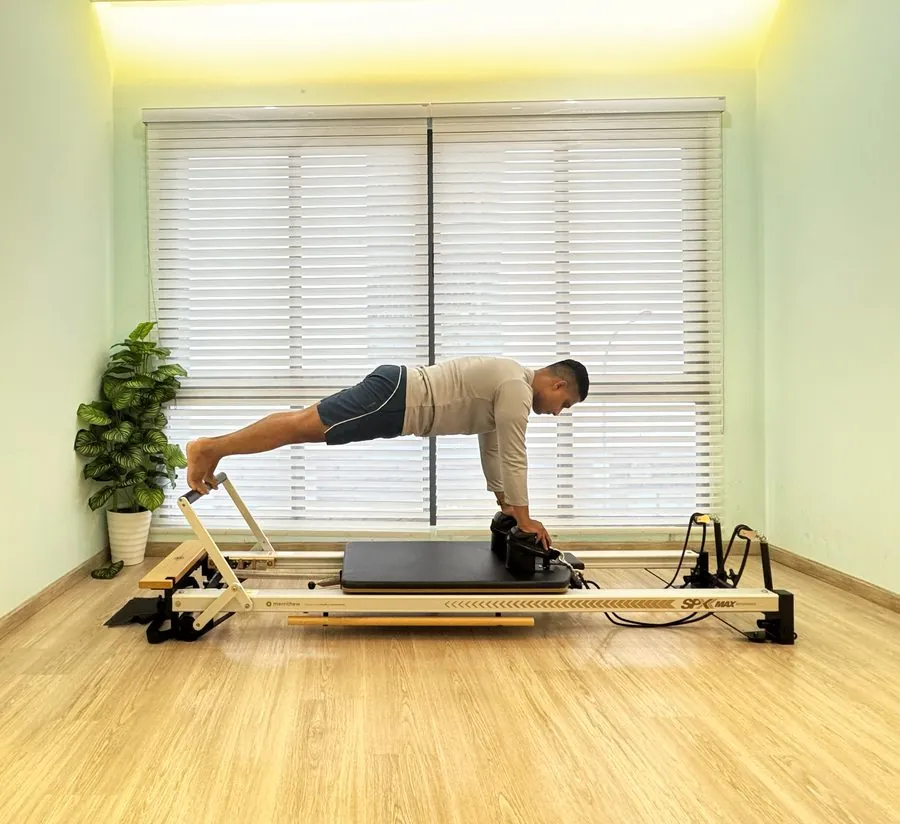 Reformer Pilates equipment at Pulse Pilates studio